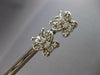 ESTATE .44CT DIAMOND 14KT WHITE GOLD 3D CLASSIC BUTTERFLY LOVE CLIP ON EARRINGS
