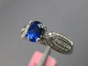 1.84CT DIAMOND & AAA SAPPHIRE 18KT WHITE GOLD 3D OVAL & ROUND ENGAGEMENT RING