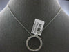 ESTATE 1.05CT DIAMOND 18KT WHITE GOLD 3D ROUND CIRCLE OF LIFE FLOATING PENDANT