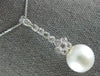 .62CT DIAMOND & AAA SOUTH SEA PEARL 14KT WHITE GOLD 3D FLOWER FLOATING PENDANT