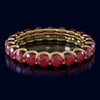 3.10CT AAA RUBY 14KT YELLOW GOLD 3D CLASSIC SHARED PRONG ETERNITY FUN LOVE RING