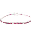 ESTATE 3.39CT DIAMOND & AAA RUBY 14KT WHITE GOLD 3D CLASSIC TENNIS BRACELET