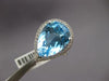 EXTRA LARGE 15.47CT DIAMOND & AAA BLUE TOPAZ 18KT WHITE GOLD 3D ENGAGEMENT RING