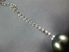 LARGE .52CT DIAMOND & AAA TAHITIAN PEARL 18KT WHITE GOLD SWIRL HANGING EARRINGS