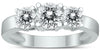 1.5CT DIAMOND 14KT WHITE GOLD 3D CLASSIC ROUND 3 STONE PAST PRESENT FUTURE RING