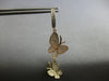 LARGE .80CT DIAMOND 14KT TRI COLOR GOLD DOUBLE BUTTERFLY HUGGIE EARRINGS #27680