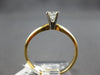 ESTATE .20CT DIAMOND 14KT 2 TONE GOLD ROUND SOLITAIRE 4 PRONG ENGAGEMENT RING