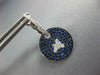ESTATE 1.58CT DIAMOND & AAA SAPPHIRE 18KT WHITE GOLD BUTTERFLY HANGING EARRINGS