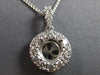 .46CT DIAMOND 18K WHITE GOLD 3D SOLITAIRE ROUND HALO SEMI MOUNT FLOATING PENDANT