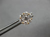 ESTATE LARGE 1.55CT DIAMOND 18KT ROSE GOLD ROUND FLOWER INVISIBLE STUD EARRINGS