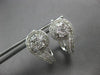 LARGE 1.7CT DIAMOND 14KT WHITE GOLD ROUND & BAGUETTE LEVERBACK EARRINGS #28065