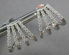 ESTATE .44CT DIAMOND 18KT WHITE GOLD 3D MULTI ROW UMBRELLA FUN HANGING EARRINGS