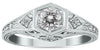 .33CT DIAMOND 14KT WHITE GOLD 3D CLASSIC ROUND FILIGREE BEZEL ENGAGEMENT RING