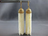 EXTRA LARGE & LONG 1.55CT DIAMOND & AAA SOUTH SEA PEARL 18KT ROSE GOLD EARRINGS
