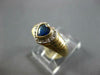 .43CT DIAMOND AND AAA SAPPHIRE 14KT 2 TONE GOLD 3D HEART SHAPE & ROUND LOVE RING