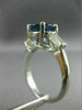 ESTATE LARGE 2.6CT DIAMOND & AAA KASHMIR SAPPHIRE 14K WHITE GOLD ENGAGEMENT RING