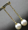 LARGE 1.37CT DIAMOND & AAA SOUTH SEA PEARL 18KT YELLOW GOLD 3D HANGING EARRINGS