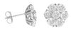 ESTATE 3.5CT DIAMOND 14KT WHITE GOLD 3D CLASSIC FLOWER STUD EARRINGS