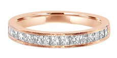 .65CT LIGHT PINK DIAMOND 18KT ROSE GOLD PRINCESS SEMI ETERNITY ANNIVERSARY RING