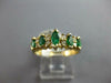 ESTATE .68CT DIAMOND & AAA EMERALD 14KT YELLOW GOLD GRADUATING ANNIVERSARY RING