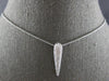 .45CT DIAMOND 14K WHITE GOLD MULTI ROW ELONGATED TEAR DROP PAVE FLOATING PENDANT