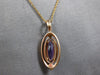 ESTATE 1.15CT DIAMOND & AAA AMETHYST 14KT ROSE GOLD 3D FILIGREE FLOATING PENDANT