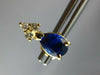 1.74CT DIAMOND & AAA SAPPHIRE 14KT YELLOW GOLD PEAR SHAPE STUD EARRINGS #27500