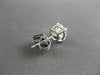 ESTATE 1.18CT DIAMOND 14KT WHITE GOLD CLASSIC STUD EARRINGS 6mm F/G SI-I #24443