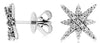 ESTATE .35CT DIAMOND 14KT WHITE GOLD 3D CLASSIC SNOWFLAKE STAR STUD EARRINGS
