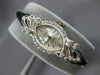 ANTIQUE .15CT OLD MINE DIAMOND 14KT WHITE GOLD CROTON SWISS LADY'S WATCH #27315