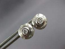 ESTATE .36CT DIAMOND 18KT WHITE GOLD CLASSIC MATTE & SHINY ETOILE STUD EARRINGS