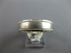 WIDE 14K WHITE GOLD 3D SOLID MATTE & SHINY MILGRAIN COMFORT FIT ANNIVERSARY RING