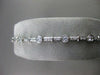 ANTIQUE 1.55CT DIAMOND 14KT WHITE GOLD BEZEL LINK TENNIS BRACELET 7.25 INCH #116