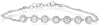 ESTATE .60CT DIAMOND 14K WHITE GOLD 3D MULTI FLOWER ADJUSTABLE FUN LOVE BRACELET