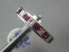 ESTATE 1.45CT DIAMOND & AAA RUBY 18KT WHITE GOLD 3D PRINCESS ANNIVERSARY RING