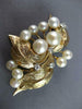 ANTIQUE LARGE .32CT DIAMOND & SOUTH SEA PEARL 14KT 2 TONE GOLD PIN PENDANT 27529