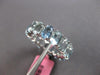 7.79CT AAA AQUAMARINE 14KT WHITE GOLD 3D CLASSIC OVAL ETERNITY ANNIVERSARY RING