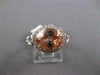 WIDE 2.65CT DIAMOND & AAA MORGANITE 18KT WHITE GOLD OVAL & ROUND ENGAGEMENT RING