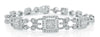LARGE 4.15CT DIAMOND 18KT WHITE GOLD ROUND & BAGUETTE GRADUATING TENNIS BRACELET