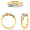 .39CT DIAMOND 14KT 2 TONE GOLD 3D CLASSIC ROUND 5 STONE WEDDING ANNIVERSARY RING
