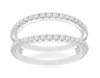 ESTATE .50CT DIAMOND 14KT WHITE GOLD 3D CLASSIC ROUND SHARED PRONG INSERT RING