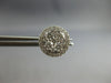 ESTATE 1.13CT DIAMOND 14K WHITE GOLD 3D CLASSIC ROUND CLUSTER HALO STUD EARRINGS