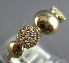 ESTATE .16CT DIAMOND 14KT YELLOW GOLD 3D ROUND CLUSTER FLOWER FUN RING