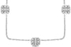 1.0CT DIAMOND 14KT WHITE GOLD ROUND & BAGUETTE OCTAGON BY THE YARD LOVE NECKLACE
