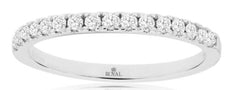 .27CT DIAMOND 14KT WHITE GOLD 3D CLASSIC ROUND 4 PRONG WEDDING ANNIVERSARY RING