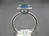 1.97CT DIAMOND & AAA BLUE TOPAZ 14KT WHITE GOLD 3D ROUND HALO ENGAGEMENT RING