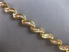 WIDE 5.02CT DIAMOND 14K YELLOW GOLD 3D BAGUETTE MULTI WAVE SWIRL TENNIS BRACELET