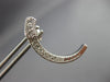 ANTIQUE .72 CTW HANGING 3D MOON SHAPE 14KT WHITE GOLD EARRINGS STUNNING!! #21750