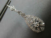 .30CT DIAMOND 14KT WHITE GOLD 3D FILIGREE TEAR DROP FUN HANGING EARRINGS #27495