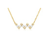 ESTATE .25CT DIAMOND 14KT WHITE GOLD 3D ROUND ETOILE 6 STONE ZIG ZAG NECKLACE